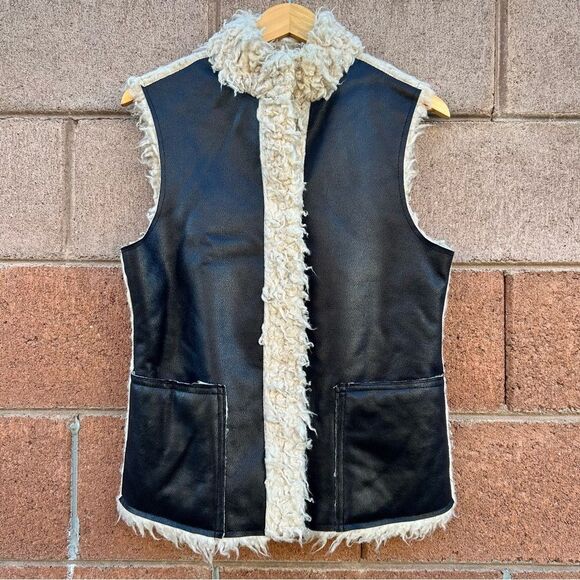 Velvet Jackets & Blazers - Velvet Faux-Suede & Faux-Fur Vest Women's Size Small